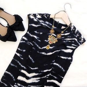 Michael Kors Zebra Black and White Dress